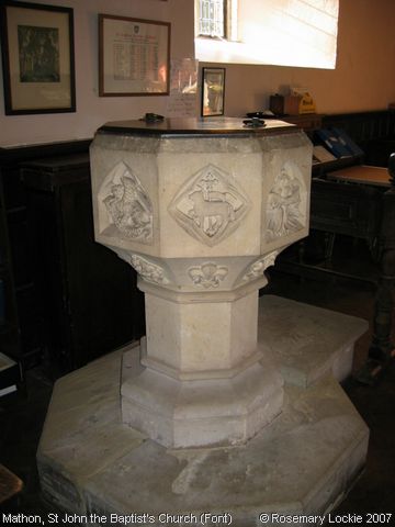 Recent Photograph of St John the Baptist's Church (The Font) (Mathon)