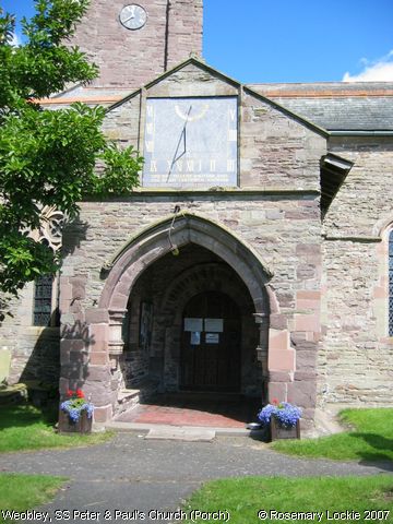 Recent Photograph of St Peter & St Paul's Church (Porch) (Weobley)