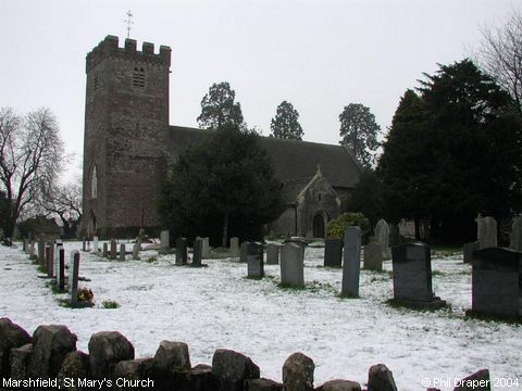 Recent Photograph of St Mary's Church (Marshfield / Maerun)