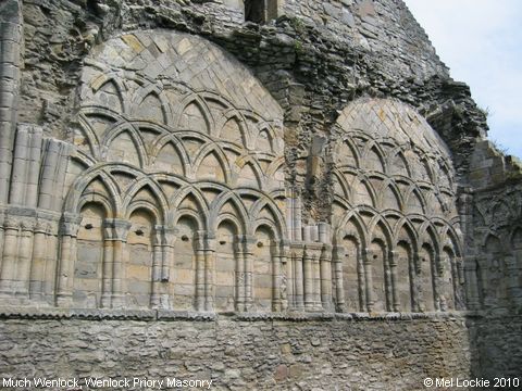 Recent Photograph of Wenlock Priory Masonry (Much Wenlock)