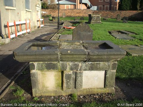 Recent Photograph of St John's Churchyard (Witch's Grave) (Burslem)