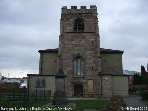 Recent Photograph of St John the Baptist's Church (W View) (Burslem)