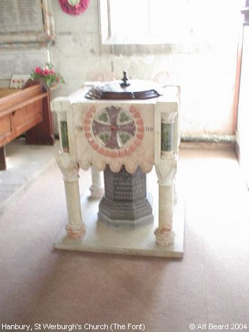 Recent Photograph of St Werburgh's Church (The Font) (Hanbury)