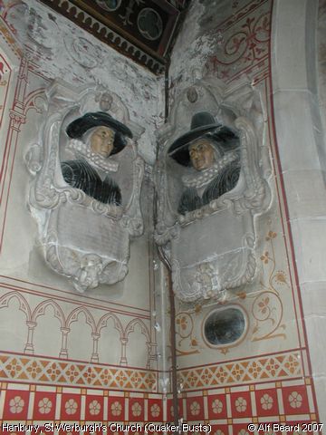 Recent Photograph of St Werburgh's Church (Quaker Busts) (Hanbury)