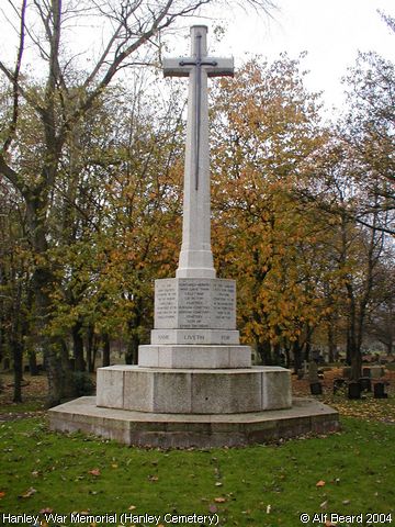 Recent Photograph of War Memorial (Hanley Cemetery) (Hanley)