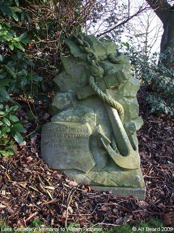 Recent Photograph of Memorial to William Plummer (Leek Cemetery)