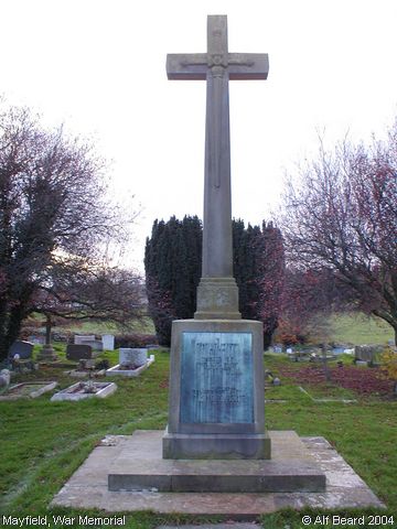 Recent Photograph of War Memorial (Mayfield)