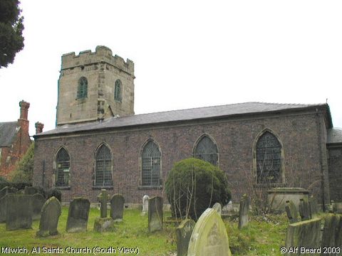 Recent Photograph of All Saints Church (South View) (Milwich)