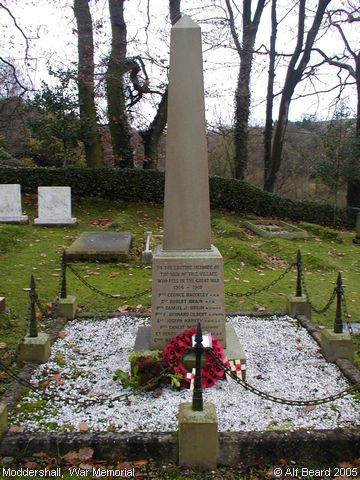 Recent Photograph of War Memorial (Moddershall)