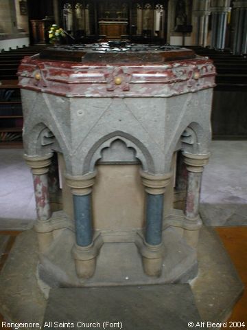 Recent Photograph of All Saints Church (Font) (Rangemore)