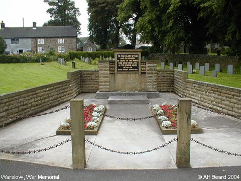 Recent Photograph of War Memorial (Warslow)