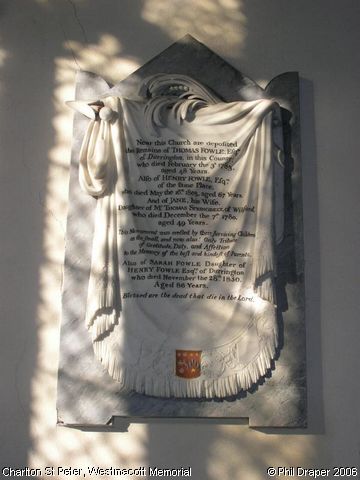 Recent Photograph of Westmacott Memorial (Charlton St Peter)