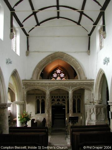 Recent Photograph of Inside St Swithin's Church (Compton Bassett)