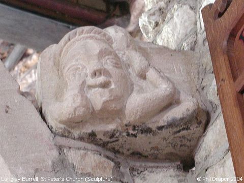 Recent Photograph of St Peter's Church (Sculpture) (Langley Burrell)