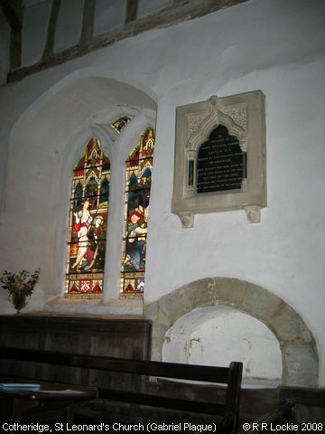 Recent Photograph of St Leonard's Church (Gabriel Plaque) (Cotheridge)