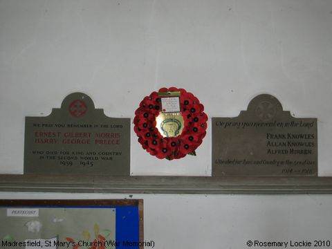 Recent Photograph of St Mary's Church (War Memorial) (Madresfield)