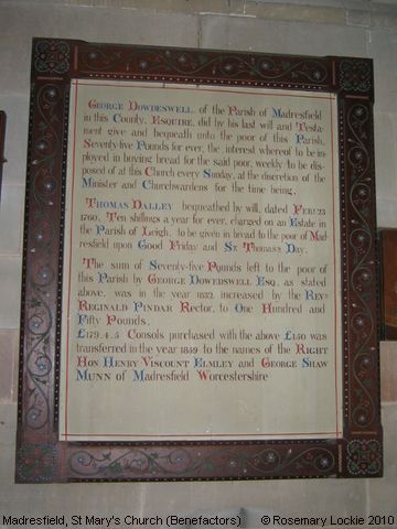 Recent Photograph of St Mary's Church (Benefactors) (Madresfield)