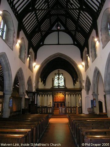 Recent Photograph of Inside St Matthias's Church (Malvern Link)