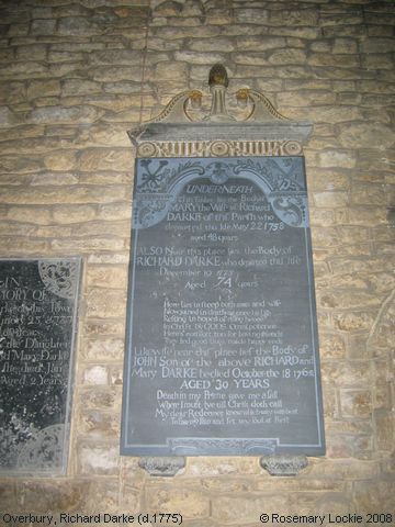 Recent Photograph of Richard Darke (d.1775) (Overbury)